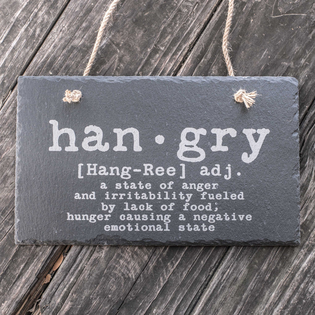 Sign - Slate - Hangry - 12x7in