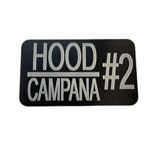 Load image into Gallery viewer, Hood Name Plates - Restaurant Hood Plates for the kitchen
