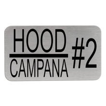 Load image into Gallery viewer, Hood Name Plates - Restaurant Hood Plates for the kitchen