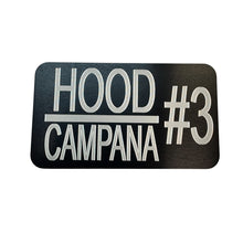Load image into Gallery viewer, Hood Name Plates - Restaurant Hood Plates for the kitchen