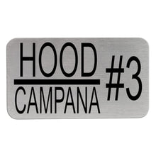 Load image into Gallery viewer, Hood Name Plates - Restaurant Hood Plates for the kitchen