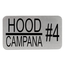 Load image into Gallery viewer, Hood Name Plates - Restaurant Hood Plates for the kitchen