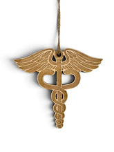 Load image into Gallery viewer, Ornament - Medical Caduceus - 4 x 3.5 inches