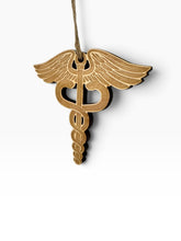 Load image into Gallery viewer, Ornament - Medical Caduceus - 4 x 3.5 inches