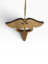 Load image into Gallery viewer, Ornament - Medical Caduceus - 4 x 3.5 inches