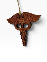 Load image into Gallery viewer, Ornament - Medical Caduceus - 4 x 3.5 inches