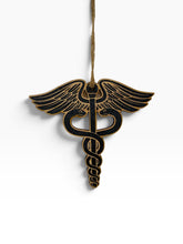 Load image into Gallery viewer, Ornament - Medical Caduceus - 4 x 3.5 inches