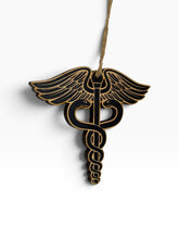 Load image into Gallery viewer, Ornament - Medical Caduceus - 4 x 3.5 inches