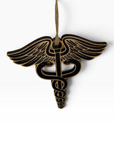 Load image into Gallery viewer, Ornament - Medical Caduceus - 4 x 3.5 inches
