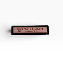 Load image into Gallery viewer, Desk Wedge Name Plate - PERSONALIZED - Highland Cow - 11 Inches