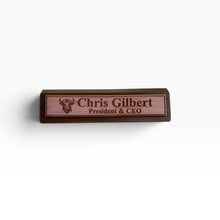 Load image into Gallery viewer, Desk Wedge Name Plate - PERSONALIZED - Highland Cow - 11 Inches