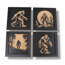 Load image into Gallery viewer, Framed Art - CUSTOM - Bigfoot Sasquatch SET of 4 Pictures