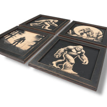 Load image into Gallery viewer, Framed Art - CUSTOM - Bigfoot Sasquatch SET of 4 Pictures