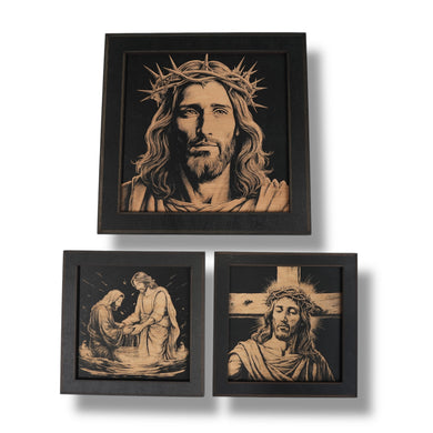 Framed Art - CUSTOM - Jesus SET of 3 Pictures