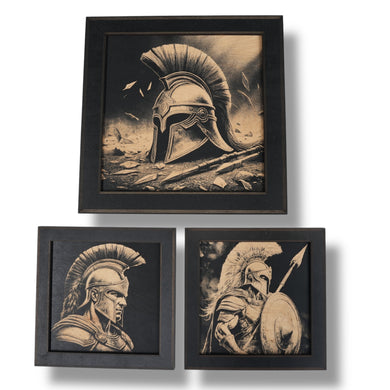 Framed Art - CUSTOM - Spartan SET of 3 Pictures