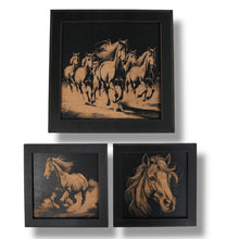 Load image into Gallery viewer, Framed Art - CUSTOM - Horse SET of 3 Pictures