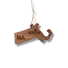 Load image into Gallery viewer, Ornament - CUSTOM - Massachusetts State with Cities