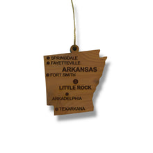 Load image into Gallery viewer, Ornament - CUSTOM - Arkansas State with Cities