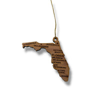 Load image into Gallery viewer, Ornament - CUSTOM - Florida State with Cities