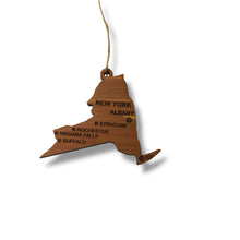 Load image into Gallery viewer, Ornament - CUSTOM - New York State with Cities