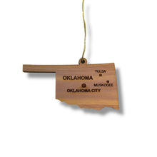 Load image into Gallery viewer, Ornament - CUSTOM - Oklahoma State with Cities