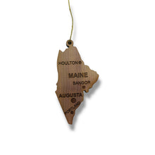 Load image into Gallery viewer, Ornament - CUSTOM - Maine State with Cities