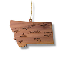 Load image into Gallery viewer, Ornament - CUSTOM - Montana State with Cities