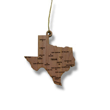 Load image into Gallery viewer, Ornament - CUSTOM - Texas State with Cities