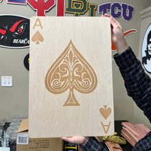 Load image into Gallery viewer, Ace of Spades Sign 13x20 Raw Wood