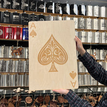 Load image into Gallery viewer, Ace of Spades Sign 13x20 Raw Wood