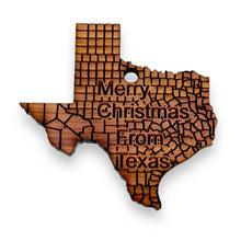 Load image into Gallery viewer, Merry Christmas From Texas - Cedar Ornament