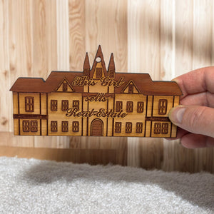 This Girl Sells Real Estate HOUSE - Cedar Ornament