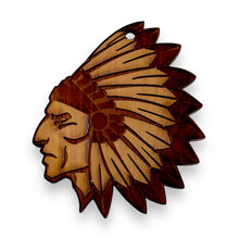 Load image into Gallery viewer, Indian Chief - Cedar Ornament