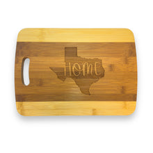 Load image into Gallery viewer, Texas Home Cutting Board 14&#39;&#39;x9.5&#39;&#39;x.5&#39;&#39; Bamboo