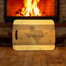 Load image into Gallery viewer, Texas Home Cutting Board 14&#39;&#39;x9.5&#39;&#39;x.5&#39;&#39; Bamboo