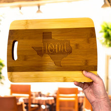 Load image into Gallery viewer, Texas Home Cutting Board 14&#39;&#39;x9.5&#39;&#39;x.5&#39;&#39; Bamboo