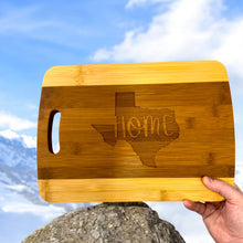 Load image into Gallery viewer, Texas Home Cutting Board 14&#39;&#39;x9.5&#39;&#39;x.5&#39;&#39; Bamboo