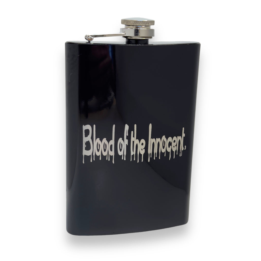 8oz BLACK Blood of the Innocent Flask