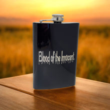 Load image into Gallery viewer, 8oz BLACK Blood of the Innocent Flask