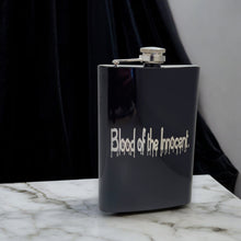 Load image into Gallery viewer, 8oz BLACK Blood of the Innocent Flask