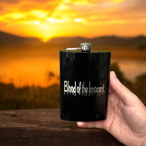 8oz BLACK Blood of the Innocent Flask