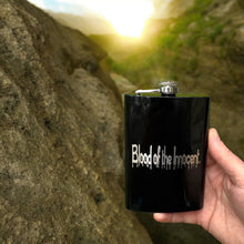 Load image into Gallery viewer, 8oz BLACK Blood of the Innocent Flask