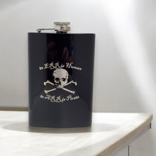 Load image into Gallery viewer, 8oz BLACK To ERR Is Human To ARR Is Pirate Flask