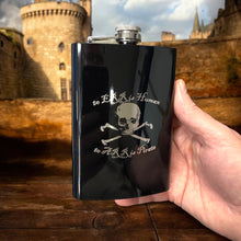 Load image into Gallery viewer, 8oz BLACK To ERR Is Human To ARR Is Pirate Flask