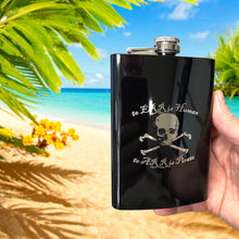 Load image into Gallery viewer, 8oz BLACK To ERR Is Human To ARR Is Pirate Flask