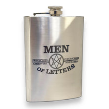 Load image into Gallery viewer, 8oz Men of Letters Stainless Steel Flask