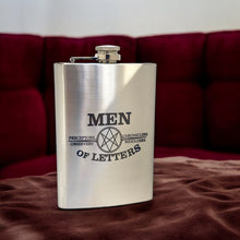 Load image into Gallery viewer, 8oz Men of Letters Stainless Steel Flask