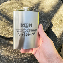 Load image into Gallery viewer, 8oz Men of Letters Stainless Steel Flask