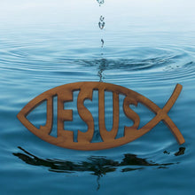 Load image into Gallery viewer, Jesus Fish - Cedar Ornament