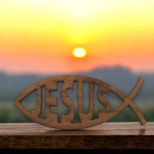 Load image into Gallery viewer, Jesus Fish - Cedar Ornament